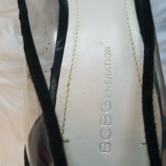 BCBG Clear and Black Heels - Picture 4 of 7